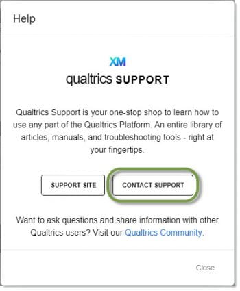 Qualtrics chat support screenshot 1