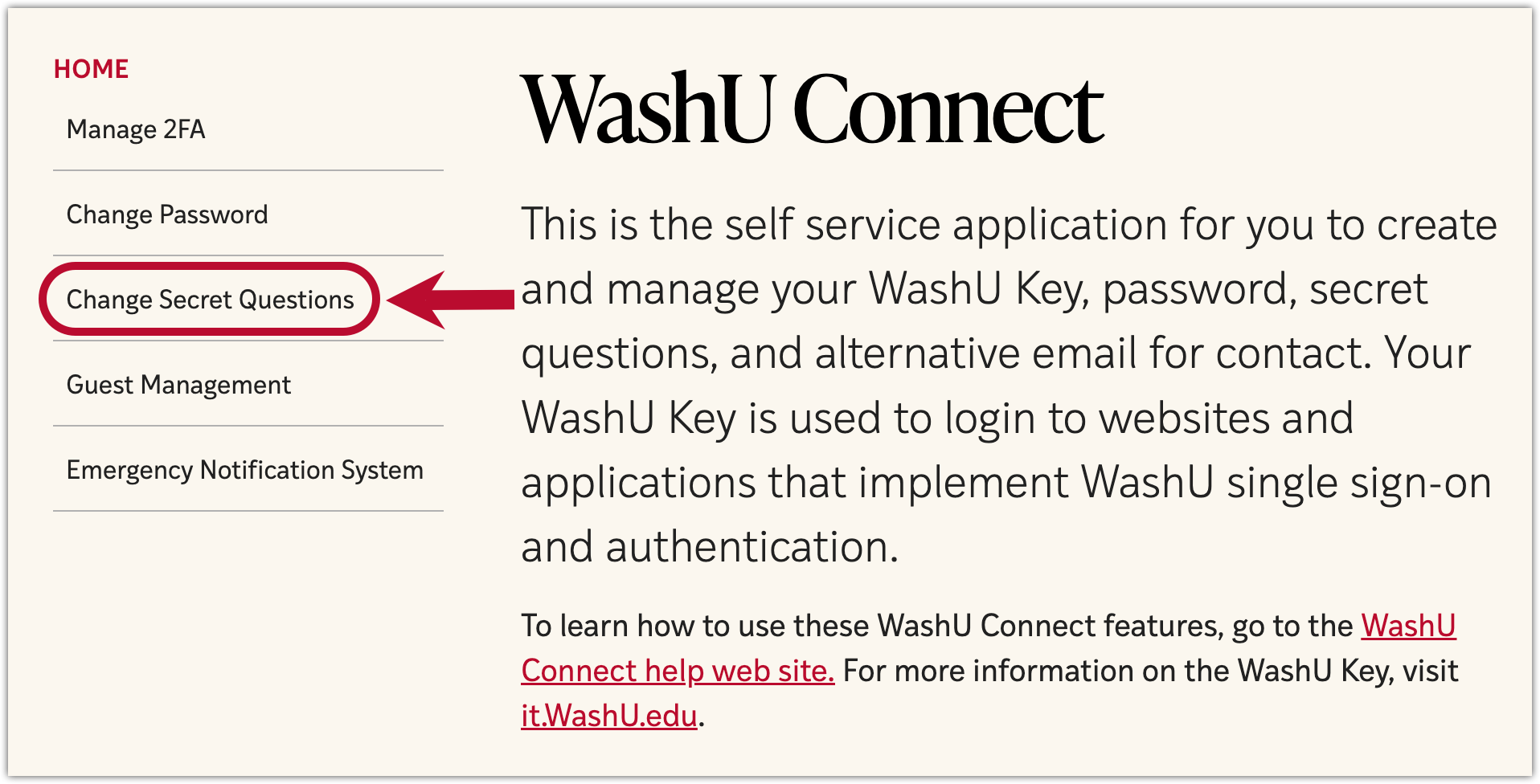 WashU Key HowTo's Information Technology
