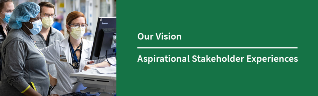 Banner with a link to "Our Vision and Aspirational Stakeholder Experiences" webpage.