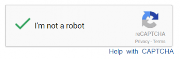 checked box next to words: I am not a robot 
