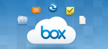 Box Apps banner showing a cloud symbol with various documents, folders and app symbols around it.