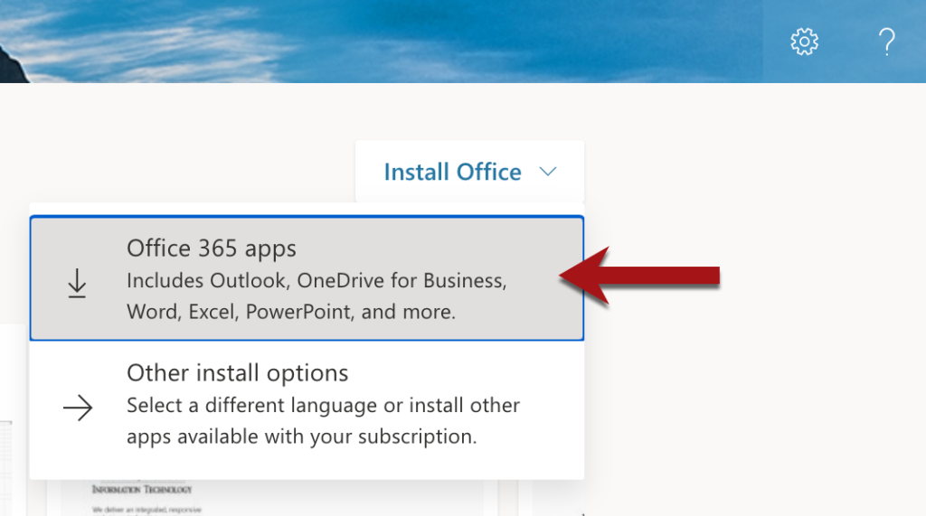 Install Office 365 apps