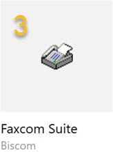 Step 3 select the Faxcom icon to begin the install process
